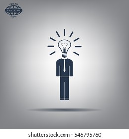 Pictograph of bulb concept