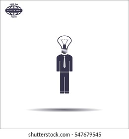 Pictograph of bulb concept