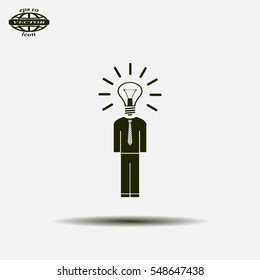 Pictograph of bulb concept