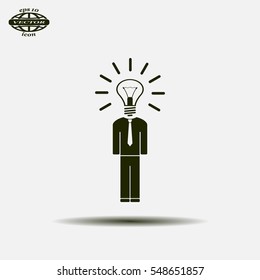 Pictograph of bulb concept