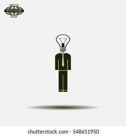 Pictograph of bulb concept