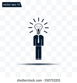 Pictograph of bulb concept