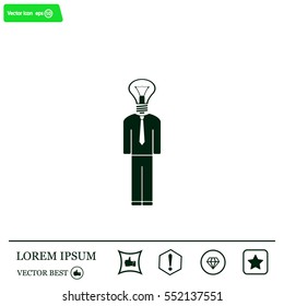 Pictograph of bulb concept