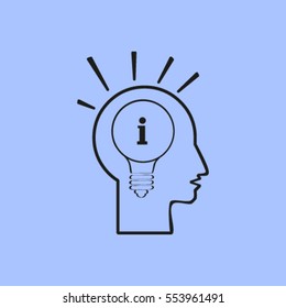 Pictograph of bulb concept