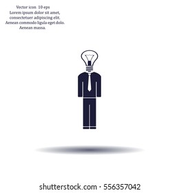Pictograph of bulb concept