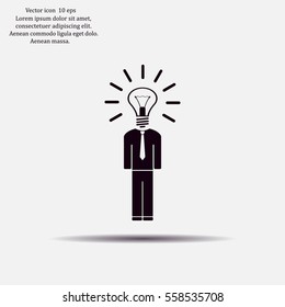 Pictograph of bulb concept