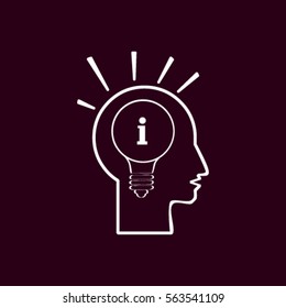 Pictograph of bulb concept
