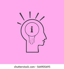 Pictograph of bulb concept