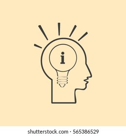 Pictograph of bulb concept