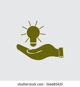 Pictograph of bulb concept