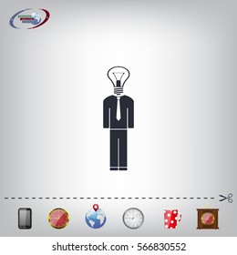 Pictograph of bulb concept