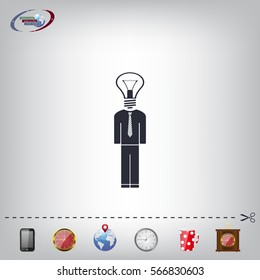 Pictograph of bulb concept