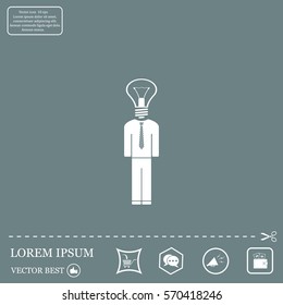 Pictograph of bulb concept
