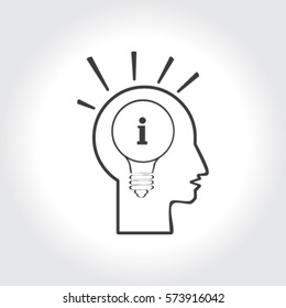 Pictograph of bulb concept