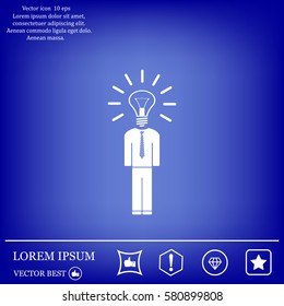 Pictograph of bulb concept