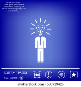 Pictograph of bulb concept