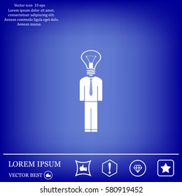 Pictograph of bulb concept
