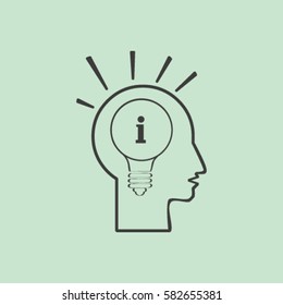Pictograph of bulb concept