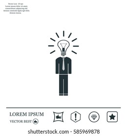 Pictograph of bulb concept
