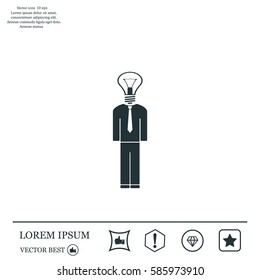 Pictograph of bulb concept