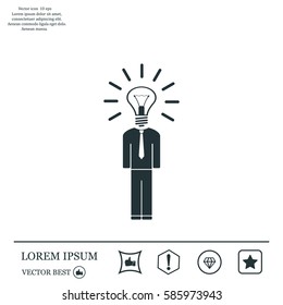 Pictograph of bulb concept