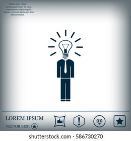 Pictograph of bulb concept