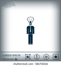 Pictograph of bulb concept