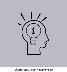 Pictograph of bulb concept