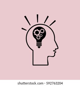 Pictograph of bulb concept