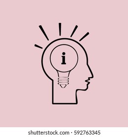Pictograph of bulb concept