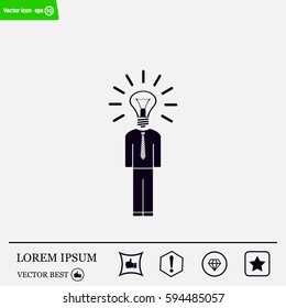 Pictograph of bulb concept