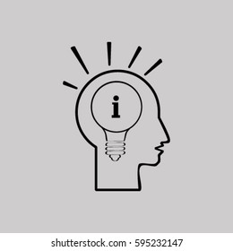 Pictograph of bulb concept
