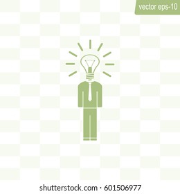 Pictograph of bulb concept