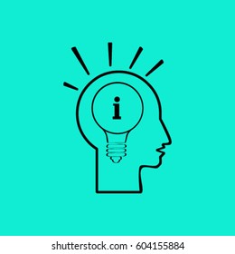 Pictograph of bulb concept