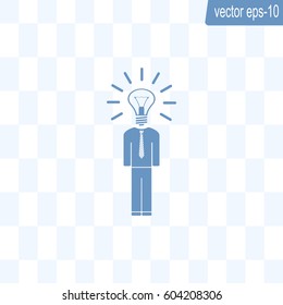 Pictograph of bulb concept