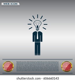 Pictograph of bulb concept