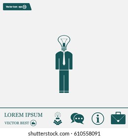 Pictograph of bulb concept