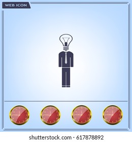 Pictograph of bulb concept