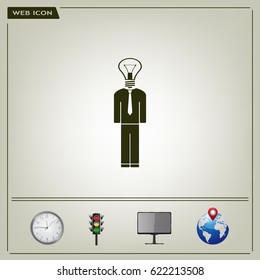 Pictograph of bulb concept