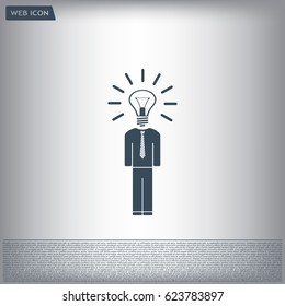 Pictograph of bulb concept