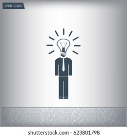 Pictograph of bulb concept