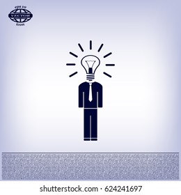 Pictograph of bulb concept
