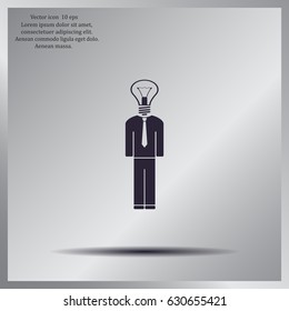 Pictograph of bulb concept