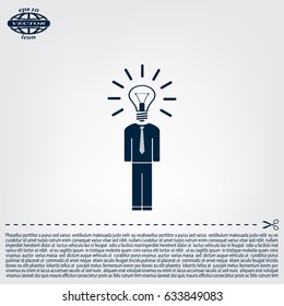 Pictograph of bulb concept