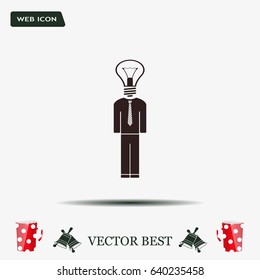 Pictograph of bulb concept