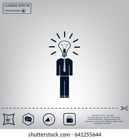 Pictograph of bulb concept