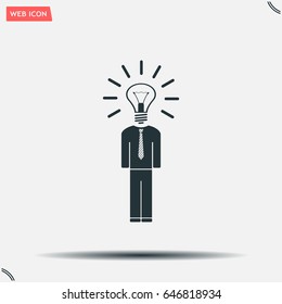 Pictograph of bulb concept