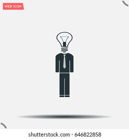 Pictograph of bulb concept