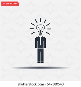 Pictograph of bulb concept
