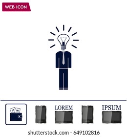 Pictograph of bulb concept
